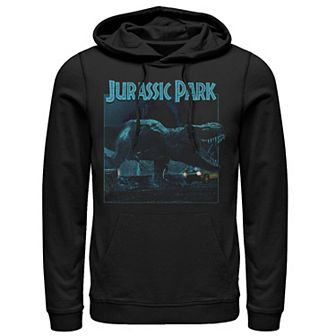 Men's Jurassic Park T Rex Roar Dark Photo Hoodie