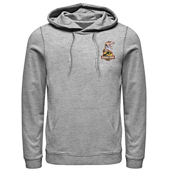 Men's Jurassic Park Raptor Hold Logo Pocket Hoodie