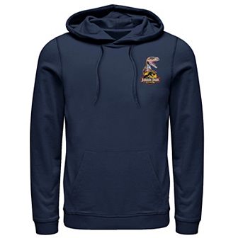 Men's Jurassic Park Raptor Hold Logo Pocket Hoodie