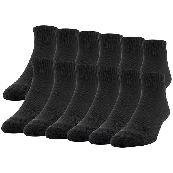 Men's Gildan Active 12-pack Quarter Socks
