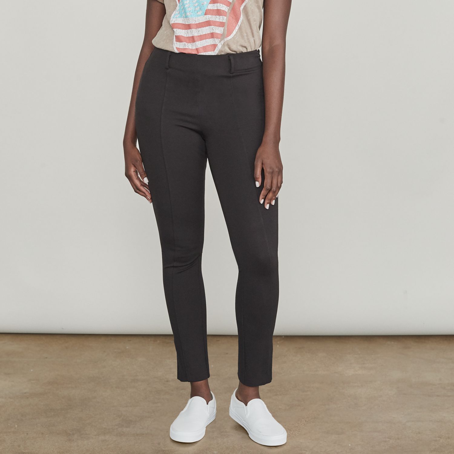 side zip ponte pants