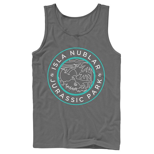 Men's Jurassic Park Isla Nublar Badge Retro Tank Top