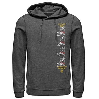 Men's Jurassic World Clever Raptor Head Side Print Hoodie