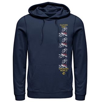 Men's Jurassic World Clever Raptor Head Side Print Hoodie