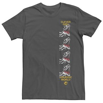 Men's Jurassic World Clever Raptor Head Side Print Tee