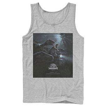 Men's Jurassic World Owen Ride Raptor Movie Poster Tank Top