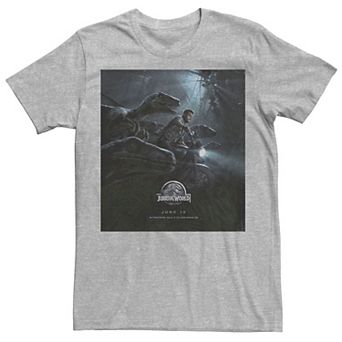 Men's Jurassic World Owen Ride Raptor Movie Poster Tee