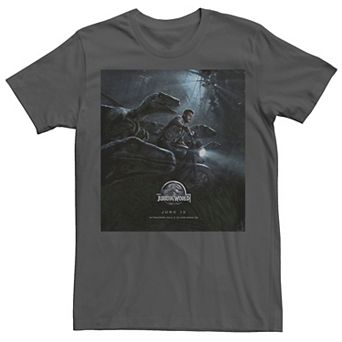 Men's Jurassic World Owen Ride Raptor Movie Poster Tee
