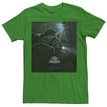 Men's Jurassic World Owen Ride Raptor Movie Poster Tee
