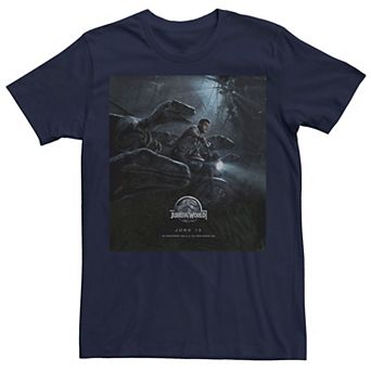 Men's Jurassic World Owen Ride Raptor Movie Poster Tee