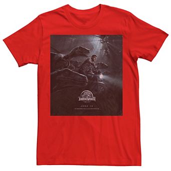 Men's Jurassic World Owen Ride Raptor Movie Poster Tee