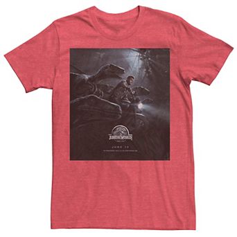 Men's Jurassic World Owen Ride Raptor Movie Poster Tee