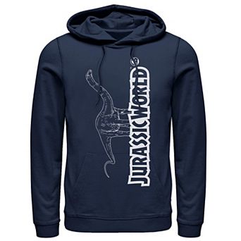 Men's Jurassic World Longneck Dinosaur Title Logo Outline Hoodie