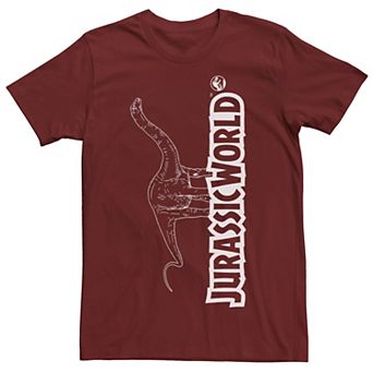 Men's Jurassic World Longneck Dinosaur Title Logo Outline Tee