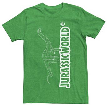 Men's Jurassic World Longneck Dinosaur Title Logo Outline Tee