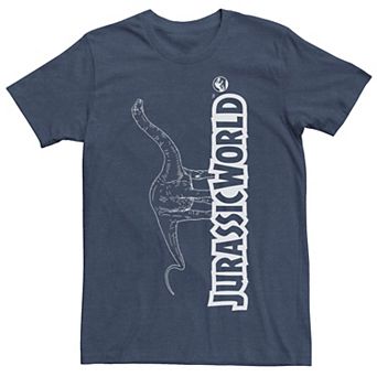 Men's Jurassic World Longneck Dinosaur Title Logo Outline Tee