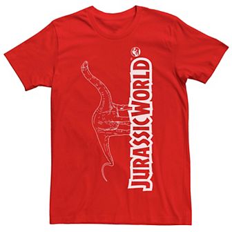 Men's Jurassic World Longneck Dinosaur Title Logo Outline Tee