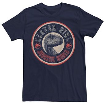 Men's Jurassic World Retro Clever Girl Circle Logo Tee