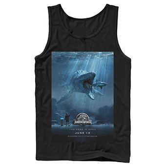 Men's Jurassic World Mosasaurus Movie Poster Tank Top