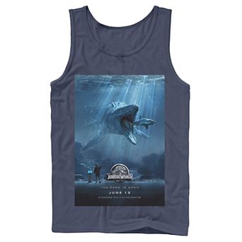 Men's Jurassic World Mosasaurus Movie Poster Tank Top