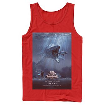 Men's Jurassic World Mosasaurus Movie Poster Tank Top