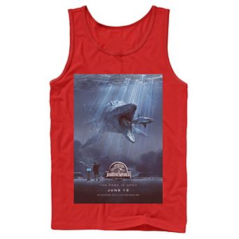 Men's Jurassic World Mosasaurus Movie Poster Tank Top