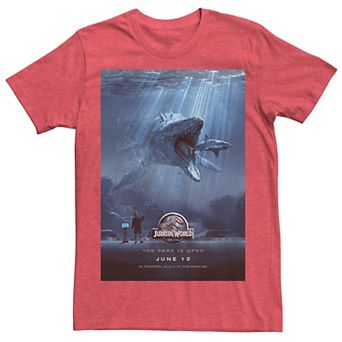 Men's Jurassic World Mosasaurus Movie Poster Tee