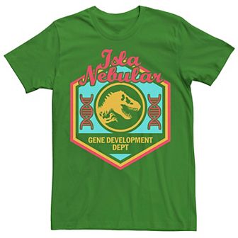 Men's Jurassic World Isla Nebular Gene Dept. Badge Tee