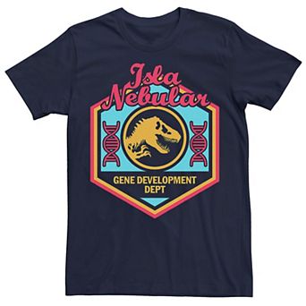 Men's Jurassic World Isla Nebular Gene Dept. Badge Tee