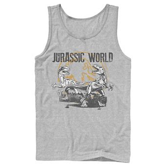 Men's Jurassic World Distressed Raptor Battle Tank Top