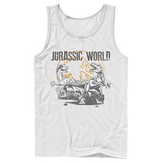 Men's Jurassic World Distressed Raptor Battle Tank Top