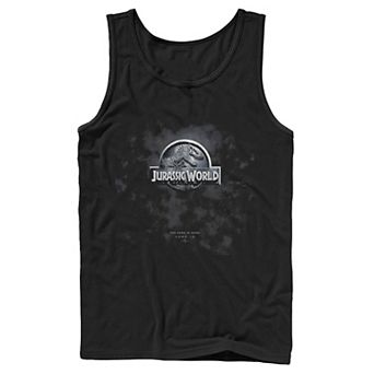 Men's Jurassic World Dark Logo Movie Poster Tank Top