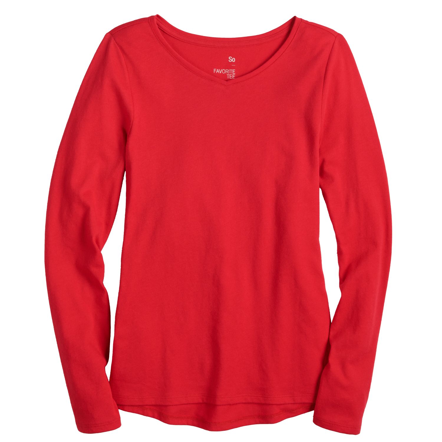 girls red long sleeve shirt