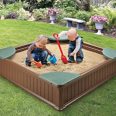 Badger Basket Woodland 2-in-1 Sandbox & Garden Planter