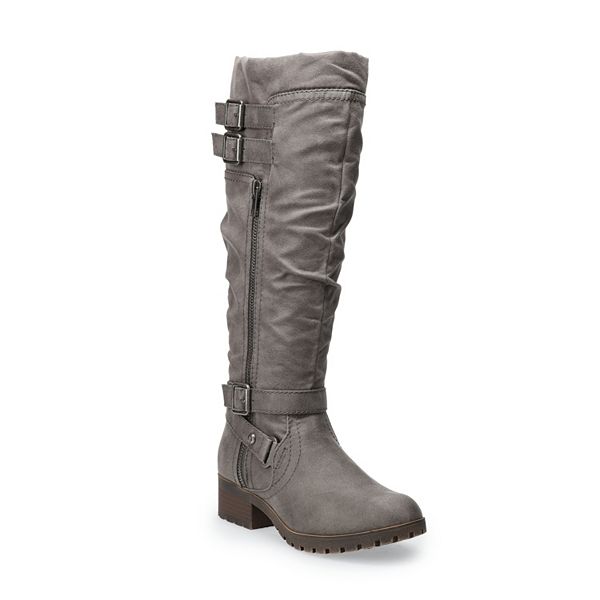 Grey tall 2024 boots womens