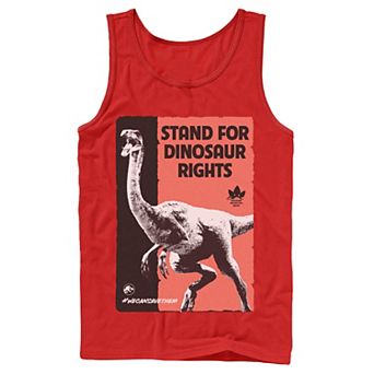 Men's Jurassic World Stand For Dinosaurs Poster Tank Top