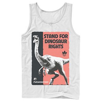 Men's Jurassic World Stand For Dinosaurs Poster Tank Top