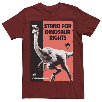 Men's Jurassic World Stand For Dinosaurs Poster Tee