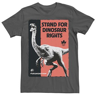Men's Jurassic World Stand For Dinosaurs Poster Tee