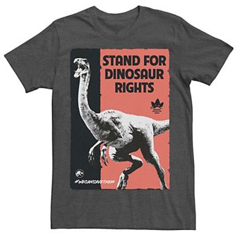 Men's Jurassic World Stand For Dinosaurs Poster Tee