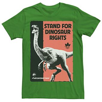 Men's Jurassic World Stand For Dinosaurs Poster Tee
