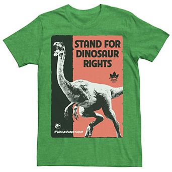 Men's Jurassic World Stand For Dinosaurs Poster Tee