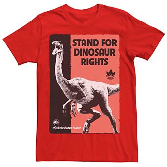 Men's Jurassic World Stand For Dinosaurs Poster Tee