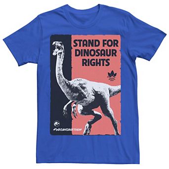 Men's Jurassic World Stand For Dinosaurs Poster Tee