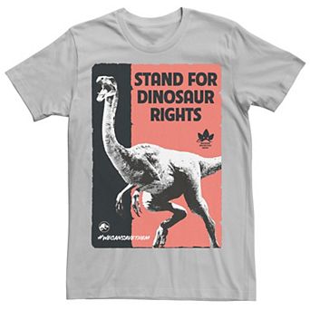 Men's Jurassic World Stand For Dinosaurs Poster Tee