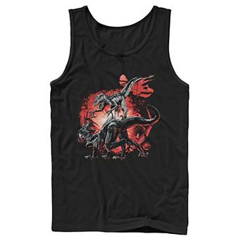 Men's Jurassic World Raptor Fight Portrait Tank Top