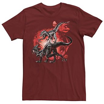 Men's Jurassic World Raptor Fight Portrait Tee