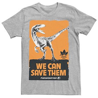 Men's Jurassic World We Can Save Them Poster Tee