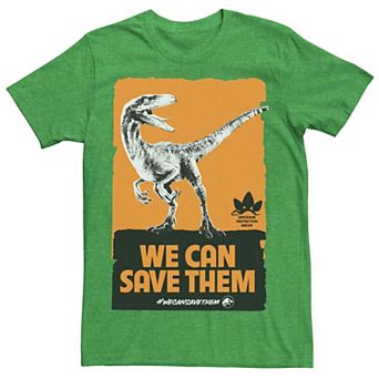 Men's Jurassic World We Can Save Them Poster Tee