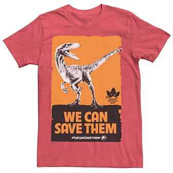 Men's Jurassic World We Can Save Them Poster Tee